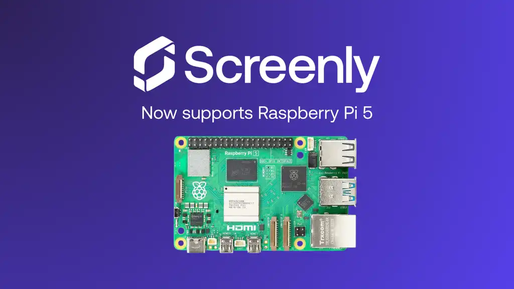 A back view of the Screenly Player Max Mk II, showing more of the available ports
