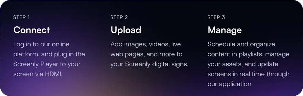 Steps to connect Screenly Player