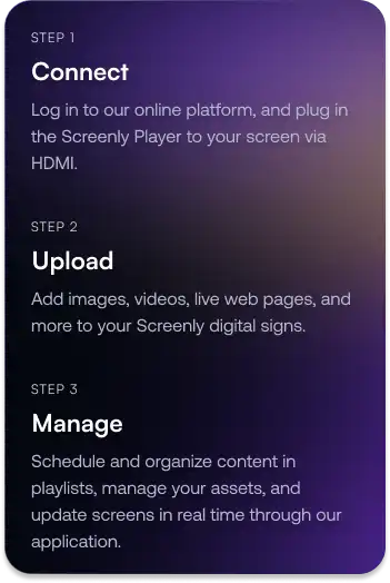 Steps to connect Screenly Player