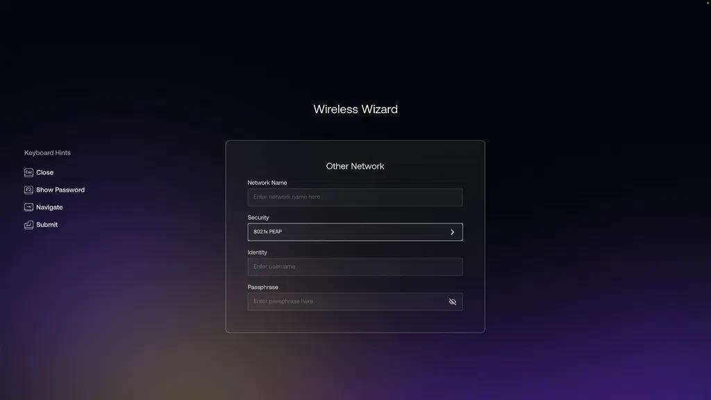 wireless setup screenshot