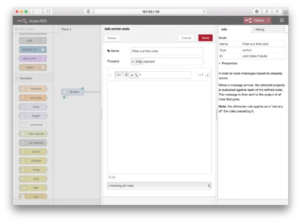 Filter out the initial click.