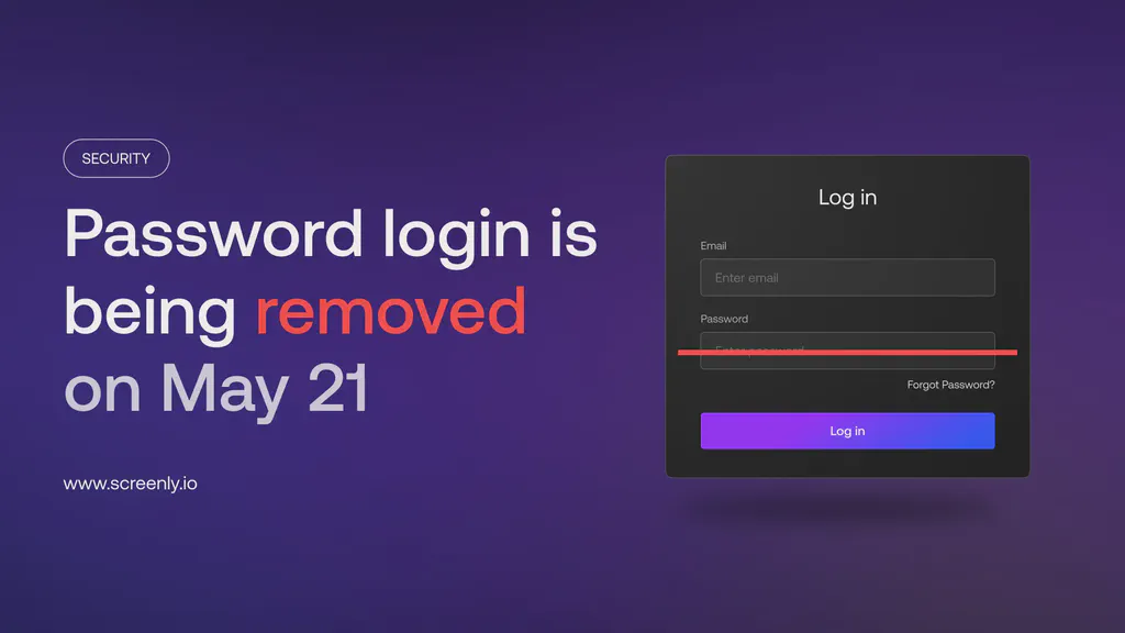 Password login has been removed cover image