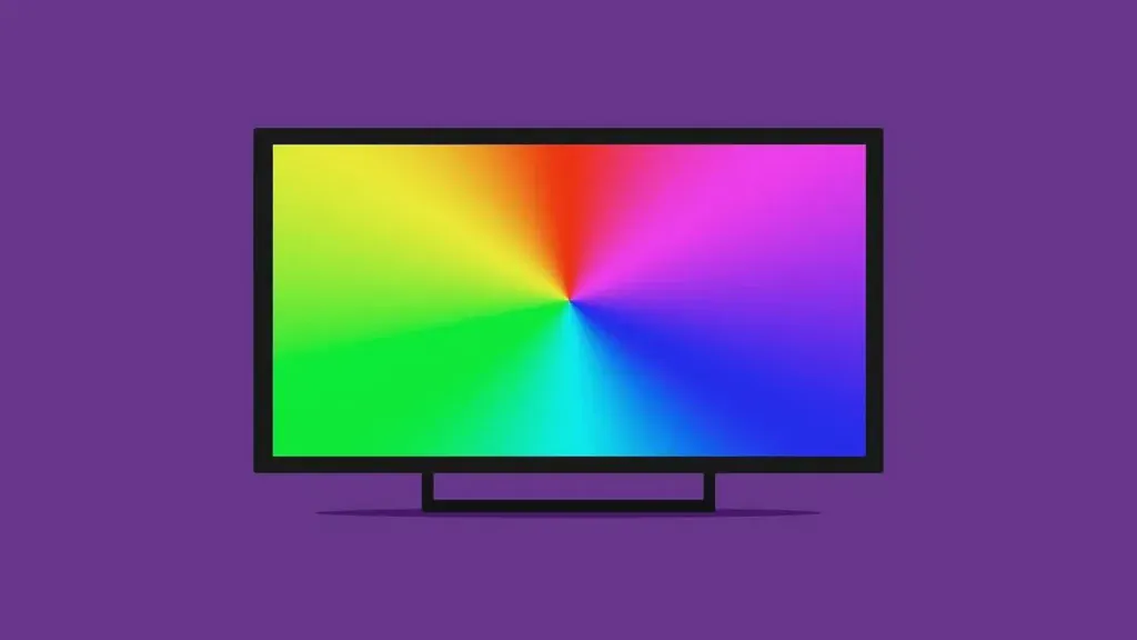 This image is of a rainbow screen error with the Raspberry Pi.