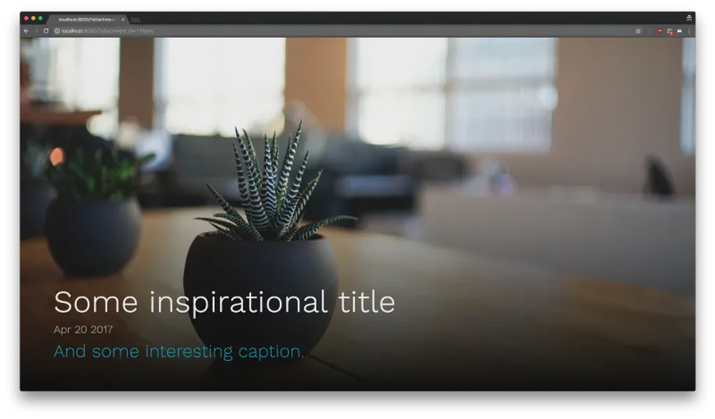Screenly Cast for WordPress showing a media attachement