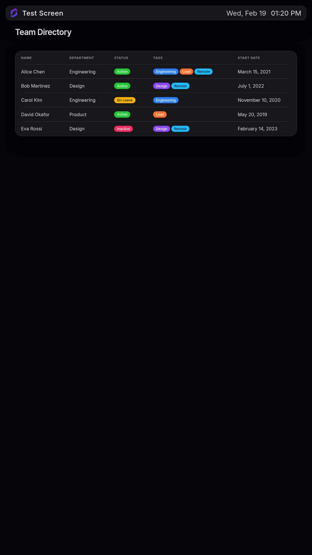 Airtable Dashboard Portrait screenshot 1