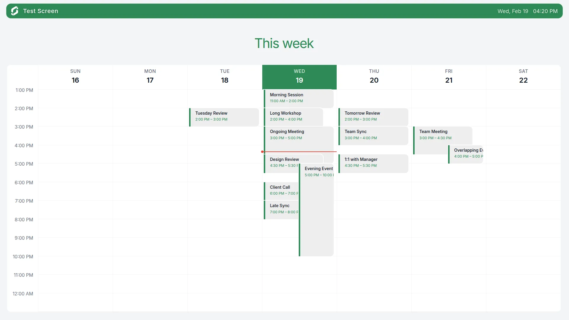 Calendar Landscape screenshot 3