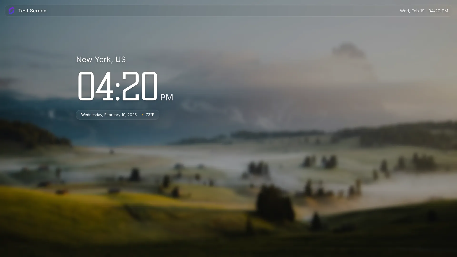 Clock Landscape screenshot 1