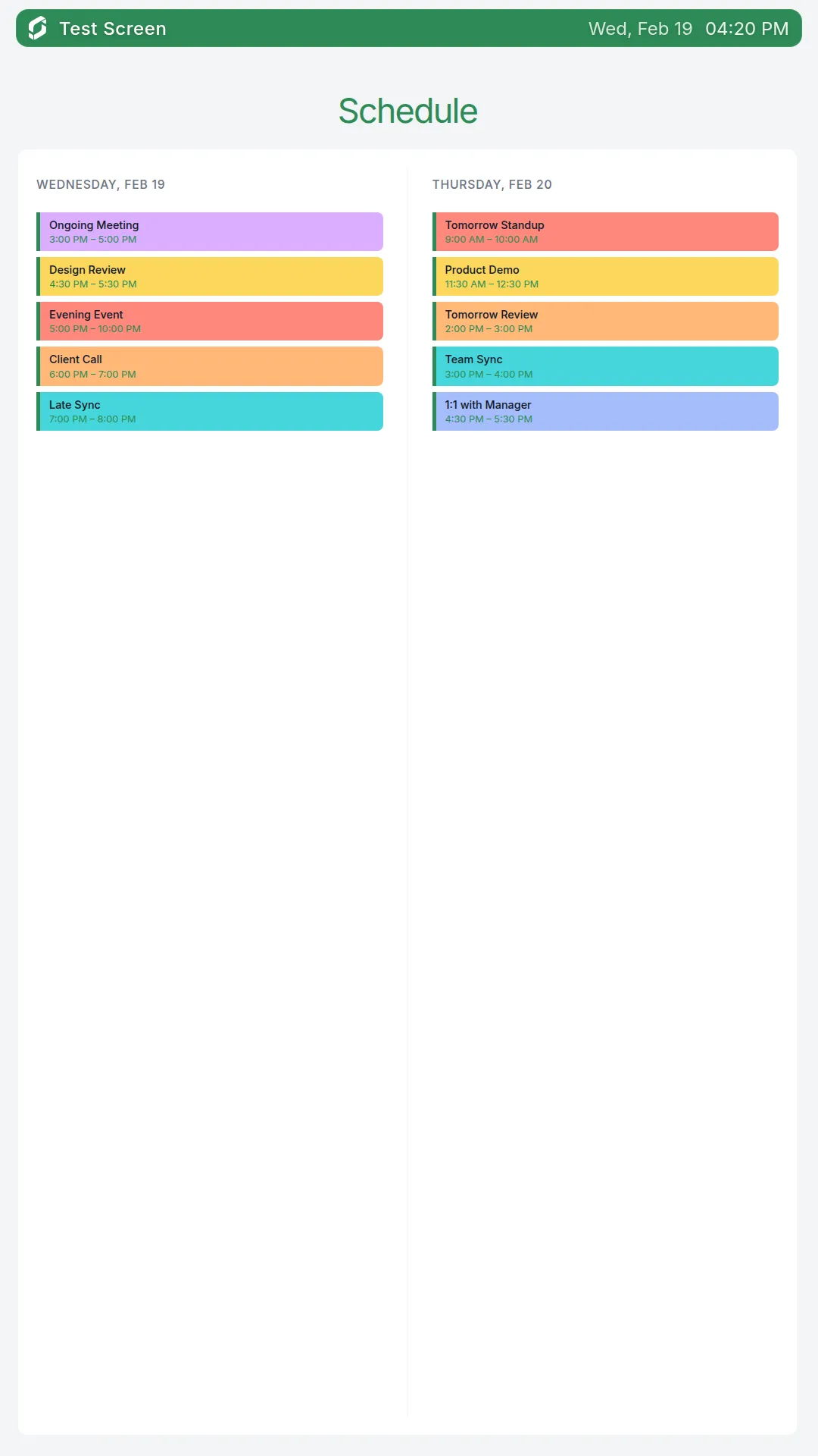 Google Calendar Portrait screenshot 3