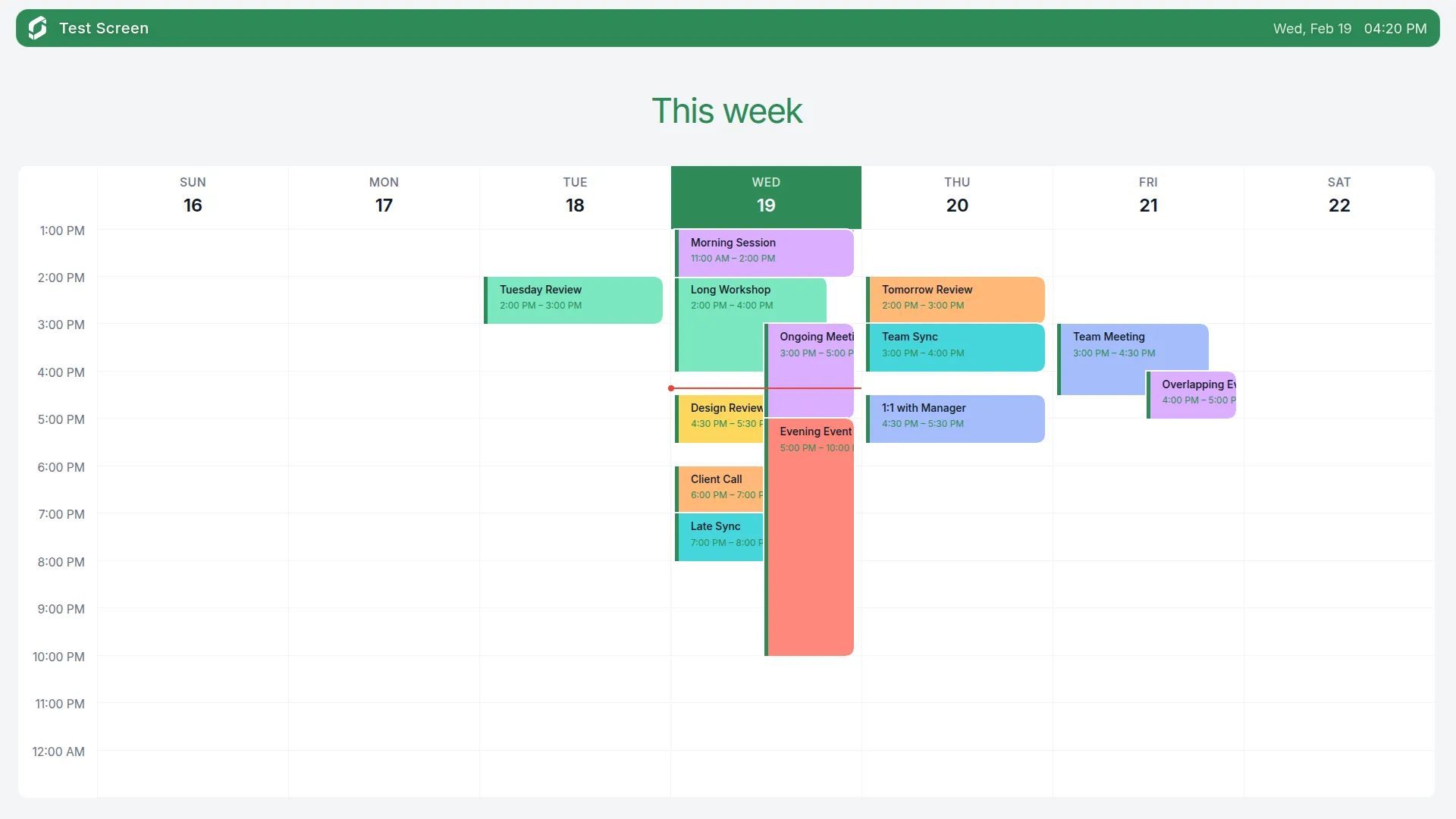 Google Calendar Landscape screenshot 2