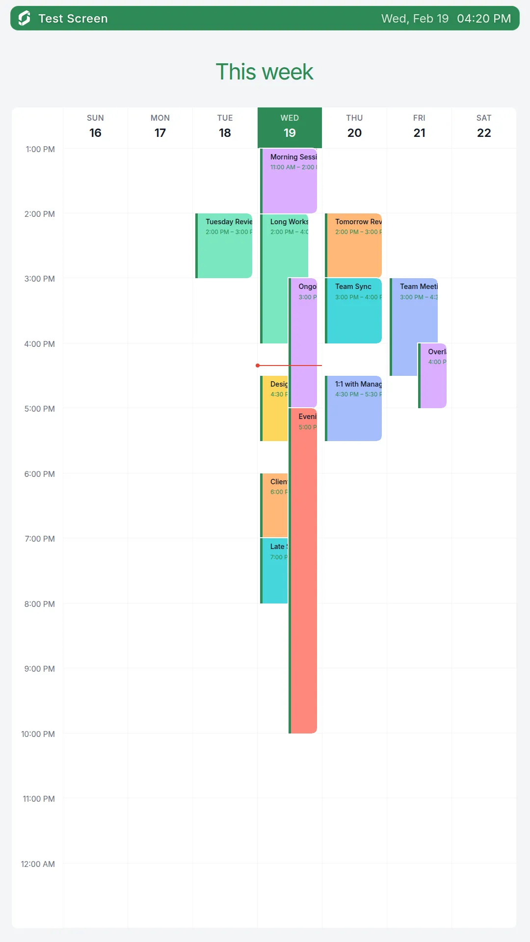 Google Calendar Portrait screenshot 2