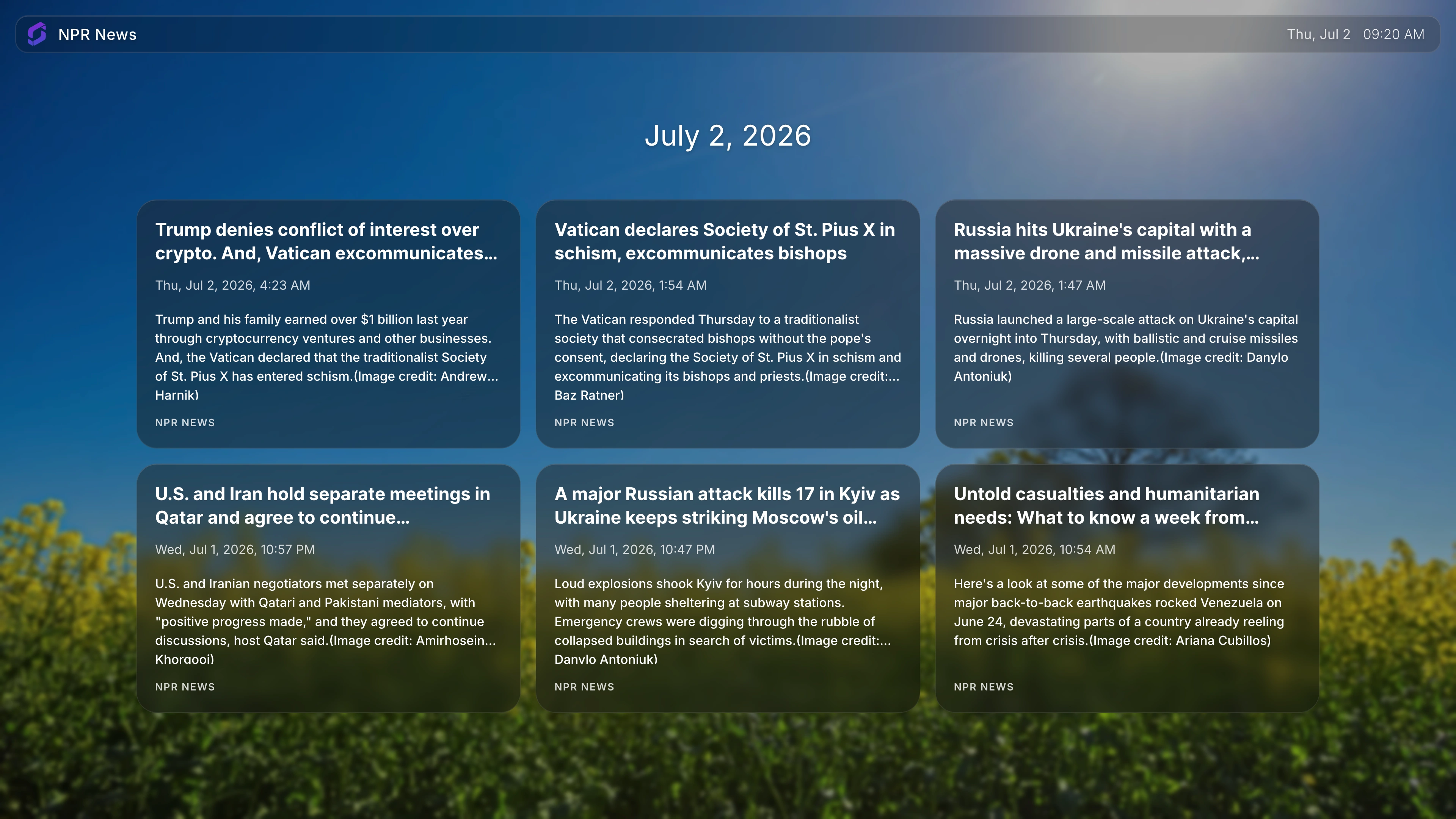 NPR News Landscape screenshot 1