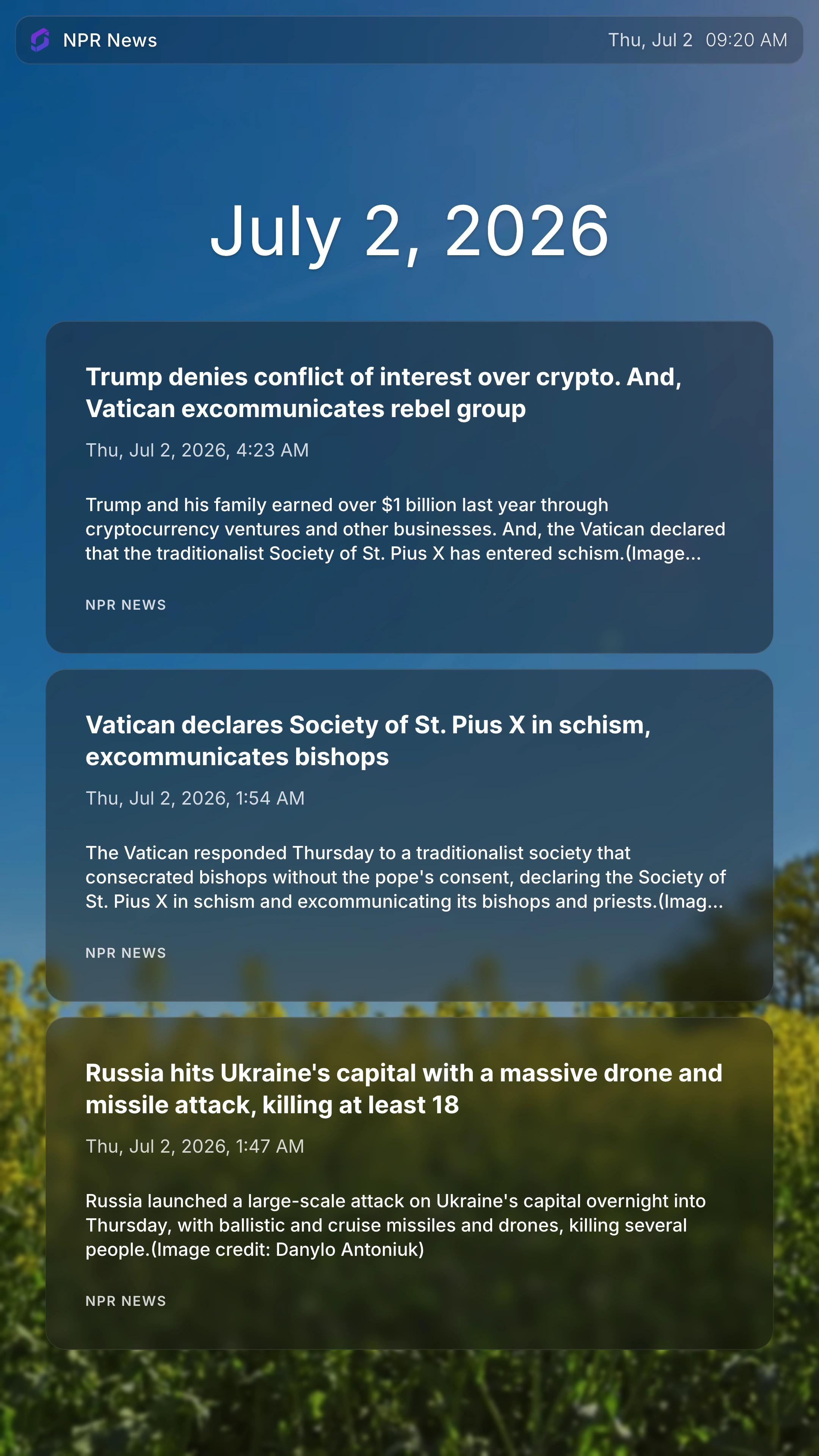 NPR News Portrait screenshot 1