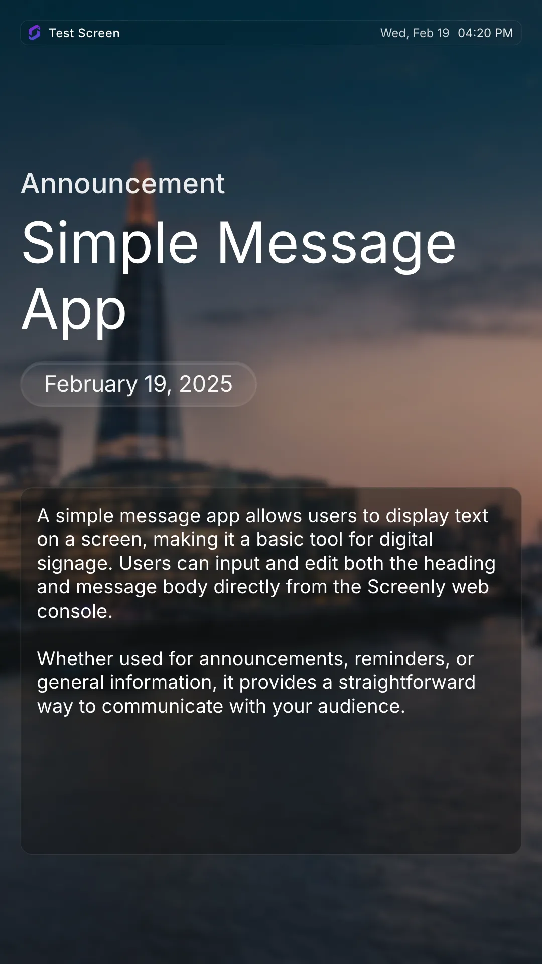 Simple Message Portrait screenshot 1