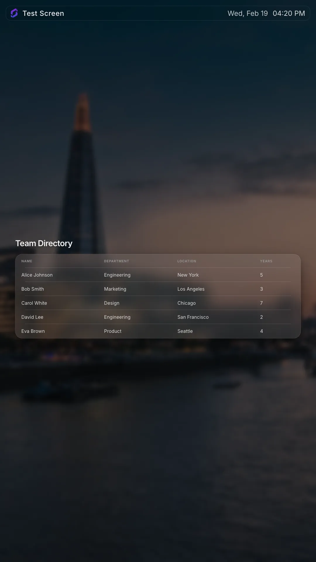 Simple Table Portrait screenshot 1