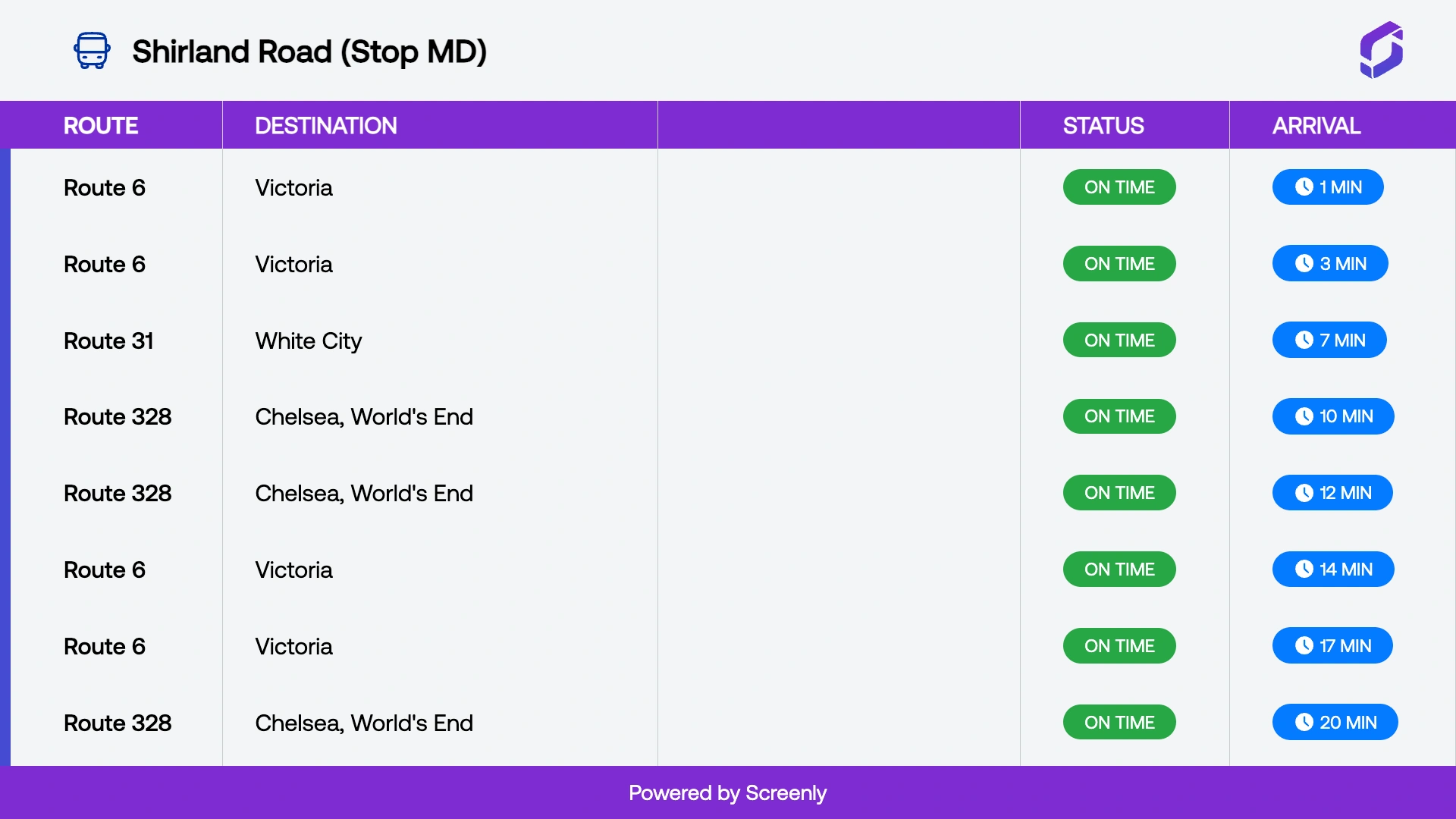 TFL Bus Stop Landscape screenshot 1