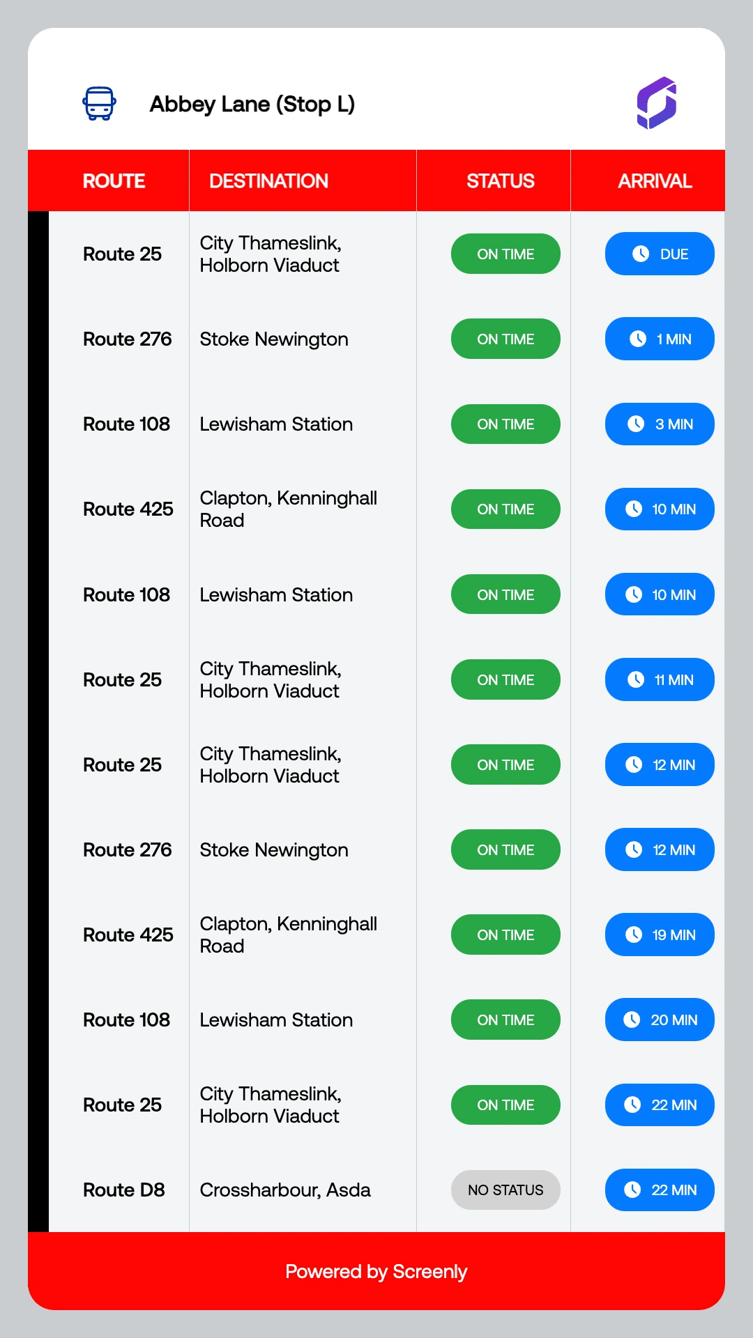 TFL Bus Stop Portrait screenshot 2