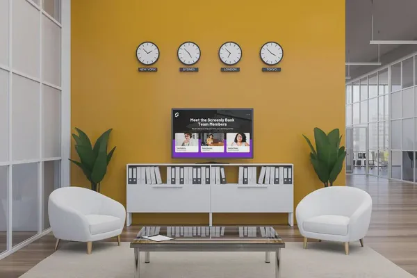 Digital signs for banks