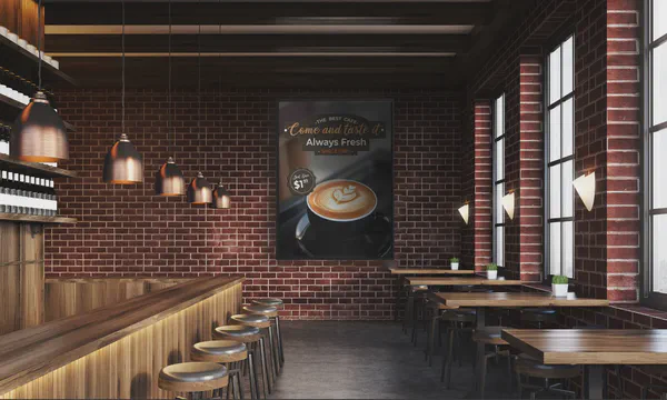 Coffee shop digital signage