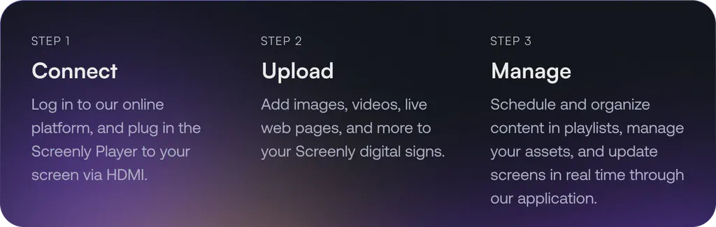 Steps to connect Screenly Player