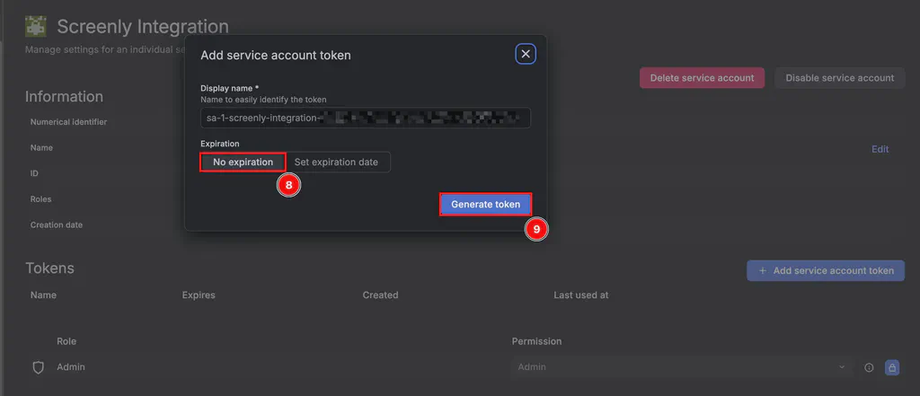 Get Service Account Token