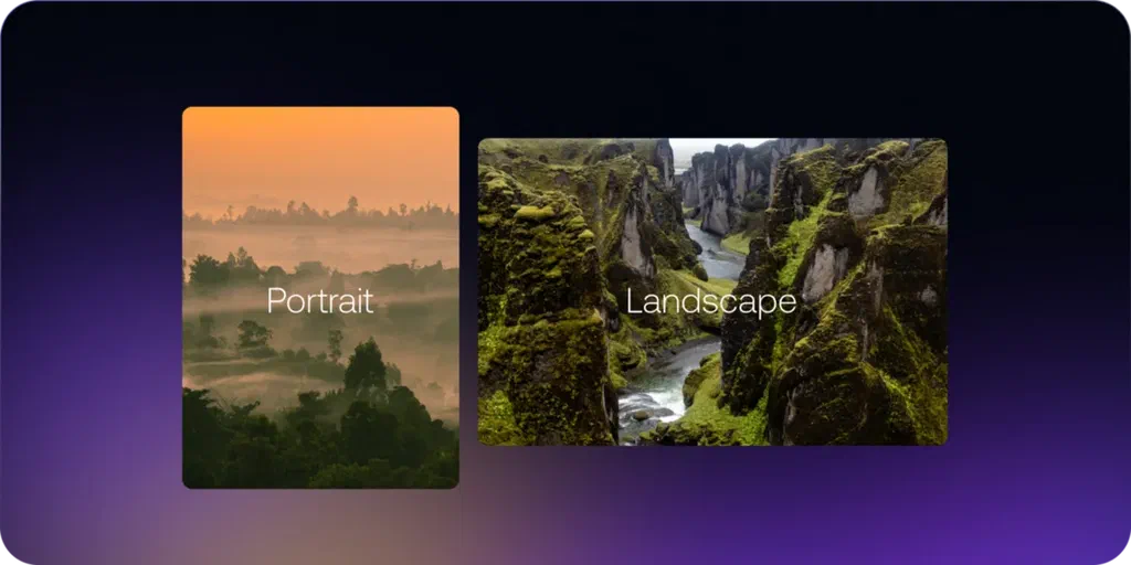 Portrait and Landscape