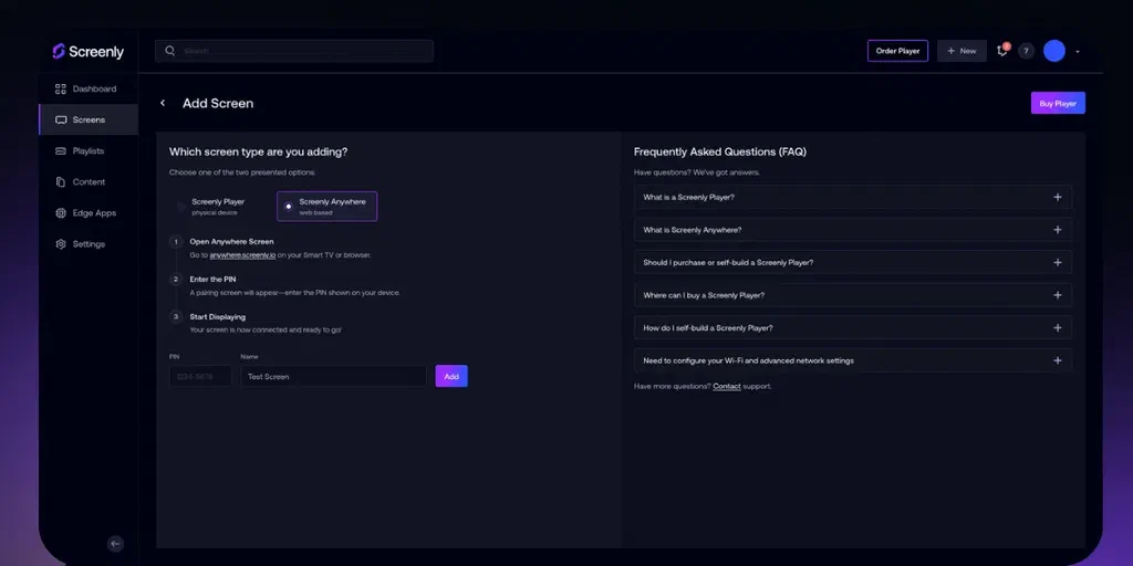 Screenly Anywhere