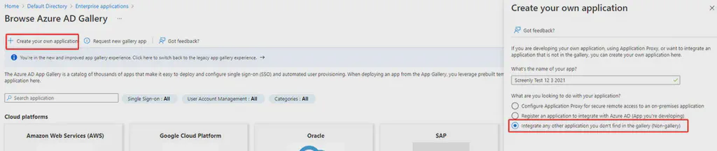 Microsoft Entra ID SAML set up step 2.