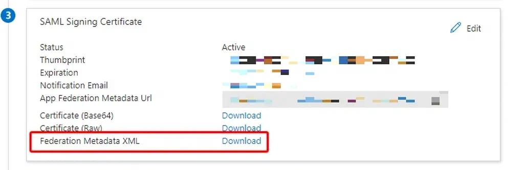 Microsoft Entra ID SAML set up step 7.