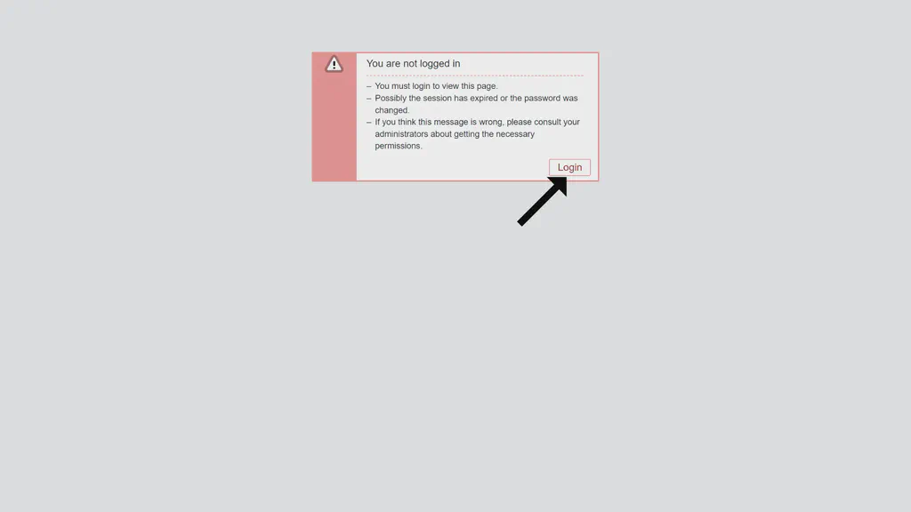 Zabbix login consent pop-up modal