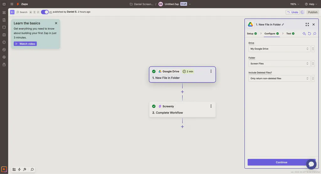 How to configure your Google Drive trigger.