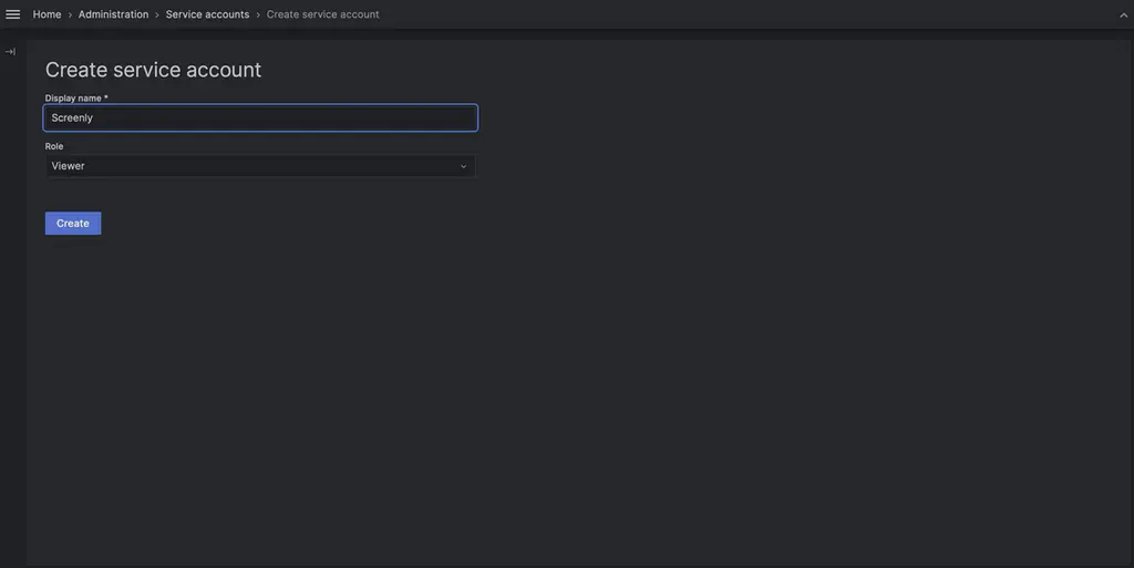 Create Service Account