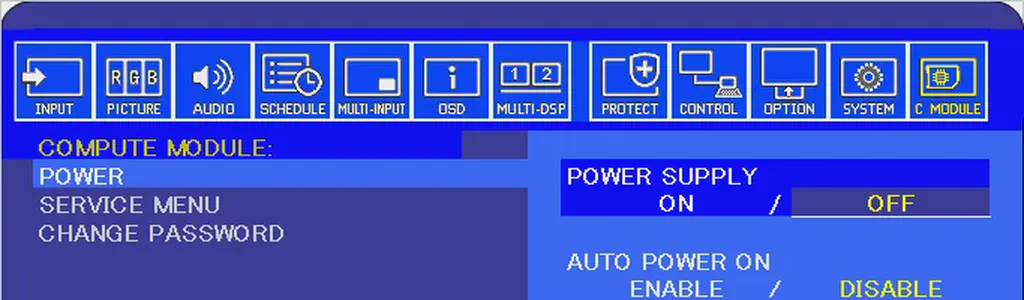 Setup NEC screens with Screenly.