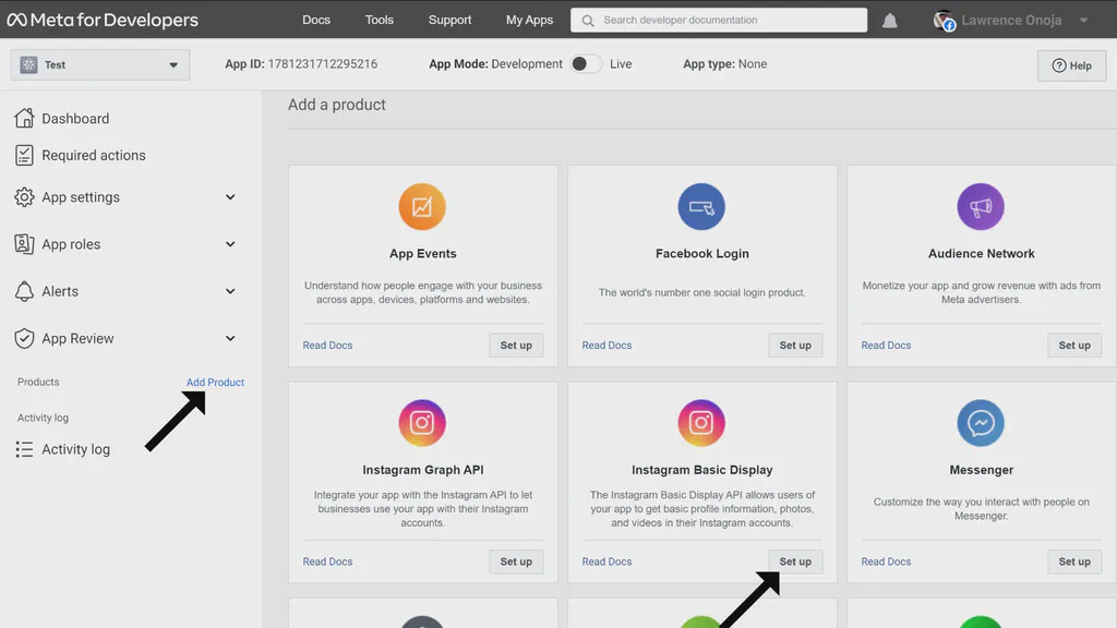 Meta for developers products page