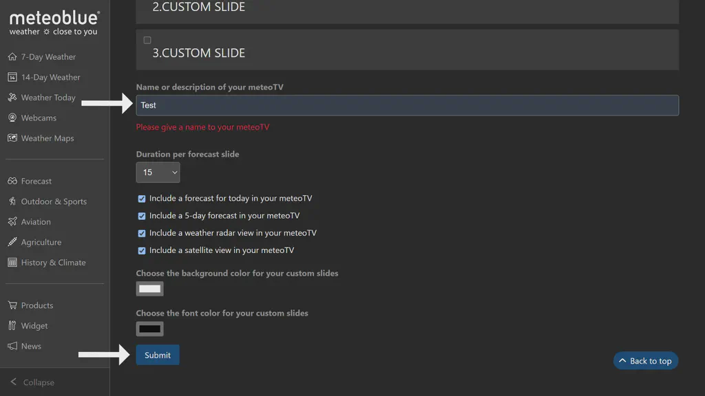 MeteoTV details section